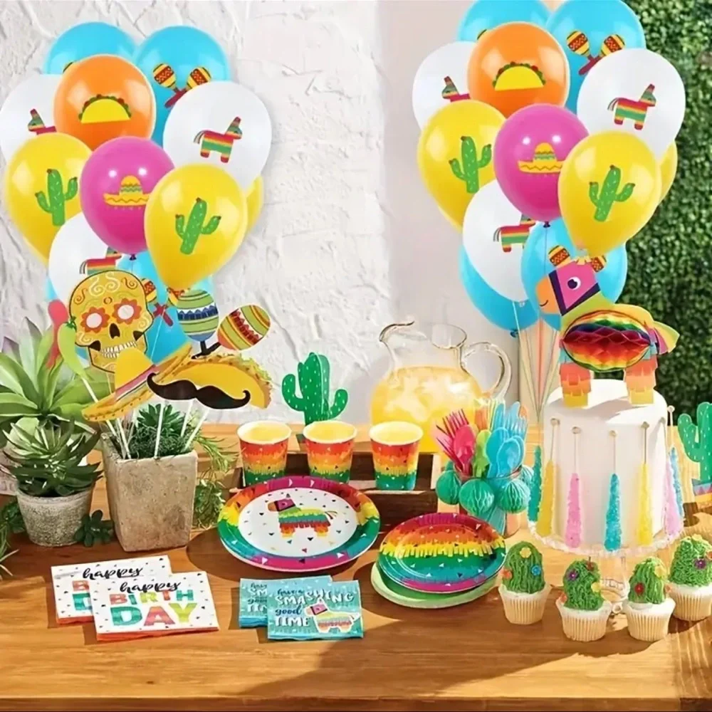 Balloon, NEW, 20 pcs., Fiesta Latex Balloons,Perfect Party Accessories 🎈🌵